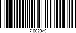 Código de barras (EAN, GTIN, SKU, ISBN): '7.0028e9'