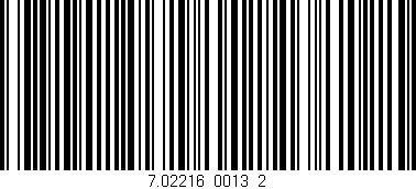 Código de barras (EAN, GTIN, SKU, ISBN): '7.02216_0013_2'