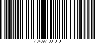 Código de barras (EAN, GTIN, SKU, ISBN): '7.04097_0013_3'