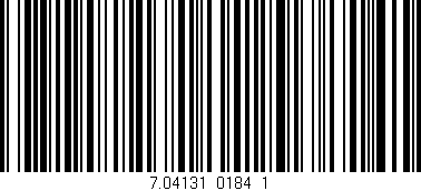 Código de barras (EAN, GTIN, SKU, ISBN): '7.04131_0184_1'
