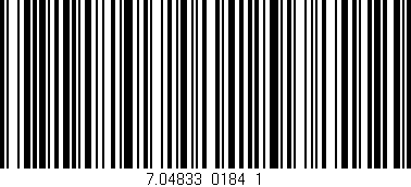 Código de barras (EAN, GTIN, SKU, ISBN): '7.04833_0184_1'