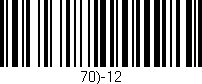 Código de barras (EAN, GTIN, SKU, ISBN): '70)-12'