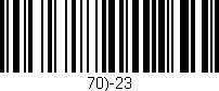 Código de barras (EAN, GTIN, SKU, ISBN): '70)-23'