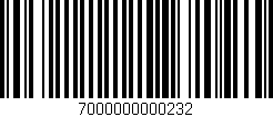 Código de barras (EAN, GTIN, SKU, ISBN): '7000000000232'