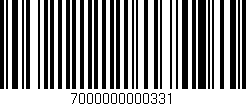 Código de barras (EAN, GTIN, SKU, ISBN): '7000000000331'