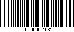 Código de barras (EAN, GTIN, SKU, ISBN): '7000000001062'
