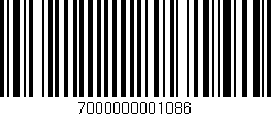 Código de barras (EAN, GTIN, SKU, ISBN): '7000000001086'