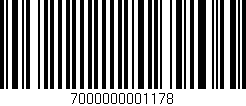Código de barras (EAN, GTIN, SKU, ISBN): '7000000001178'