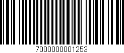 Código de barras (EAN, GTIN, SKU, ISBN): '7000000001253'