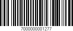 Código de barras (EAN, GTIN, SKU, ISBN): '7000000001277'