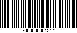 Código de barras (EAN, GTIN, SKU, ISBN): '7000000001314'