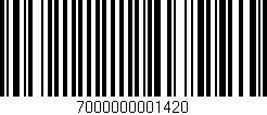 Código de barras (EAN, GTIN, SKU, ISBN): '7000000001420'