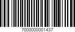 Código de barras (EAN, GTIN, SKU, ISBN): '7000000001437'