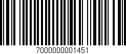 Código de barras (EAN, GTIN, SKU, ISBN): '7000000001451'