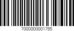 Código de barras (EAN, GTIN, SKU, ISBN): '7000000001765'