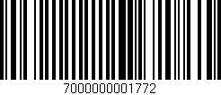 Código de barras (EAN, GTIN, SKU, ISBN): '7000000001772'