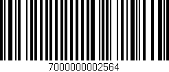 Código de barras (EAN, GTIN, SKU, ISBN): '7000000002564'