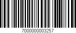 Código de barras (EAN, GTIN, SKU, ISBN): '7000000003257'