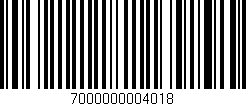 Código de barras (EAN, GTIN, SKU, ISBN): '7000000004018'