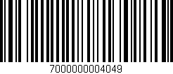 Código de barras (EAN, GTIN, SKU, ISBN): '7000000004049'