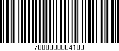 Código de barras (EAN, GTIN, SKU, ISBN): '7000000004100'