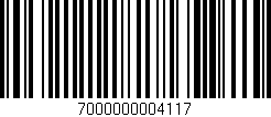 Código de barras (EAN, GTIN, SKU, ISBN): '7000000004117'