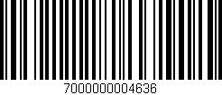 Código de barras (EAN, GTIN, SKU, ISBN): '7000000004636'