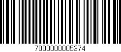 Código de barras (EAN, GTIN, SKU, ISBN): '7000000005374'
