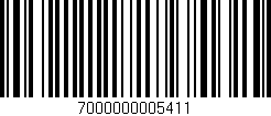 Código de barras (EAN, GTIN, SKU, ISBN): '7000000005411'