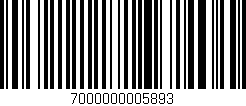 Código de barras (EAN, GTIN, SKU, ISBN): '7000000005893'