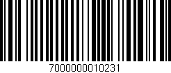 Código de barras (EAN, GTIN, SKU, ISBN): '7000000010231'