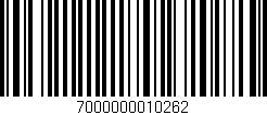 Código de barras (EAN, GTIN, SKU, ISBN): '7000000010262'