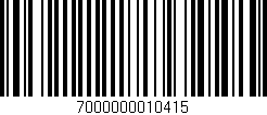 Código de barras (EAN, GTIN, SKU, ISBN): '7000000010415'