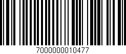 Código de barras (EAN, GTIN, SKU, ISBN): '7000000010477'