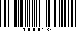 Código de barras (EAN, GTIN, SKU, ISBN): '7000000010668'