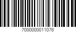 Código de barras (EAN, GTIN, SKU, ISBN): '7000000011078'