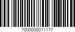 Código de barras (EAN, GTIN, SKU, ISBN): '7000000011177'
