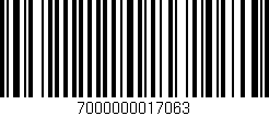 Código de barras (EAN, GTIN, SKU, ISBN): '7000000017063'