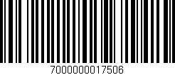 Código de barras (EAN, GTIN, SKU, ISBN): '7000000017506'