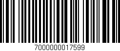 Código de barras (EAN, GTIN, SKU, ISBN): '7000000017599'