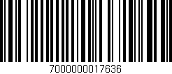 Código de barras (EAN, GTIN, SKU, ISBN): '7000000017636'