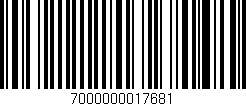 Código de barras (EAN, GTIN, SKU, ISBN): '7000000017681'