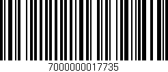 Código de barras (EAN, GTIN, SKU, ISBN): '7000000017735'