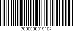 Código de barras (EAN, GTIN, SKU, ISBN): '7000000019104'