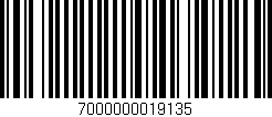 Código de barras (EAN, GTIN, SKU, ISBN): '7000000019135'