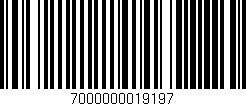 Código de barras (EAN, GTIN, SKU, ISBN): '7000000019197'