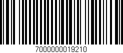 Código de barras (EAN, GTIN, SKU, ISBN): '7000000019210'
