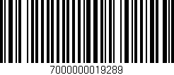 Código de barras (EAN, GTIN, SKU, ISBN): '7000000019289'