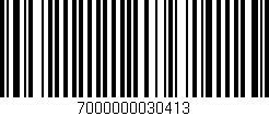 Código de barras (EAN, GTIN, SKU, ISBN): '7000000030413'