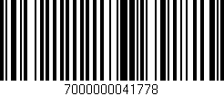 Código de barras (EAN, GTIN, SKU, ISBN): '7000000041778'